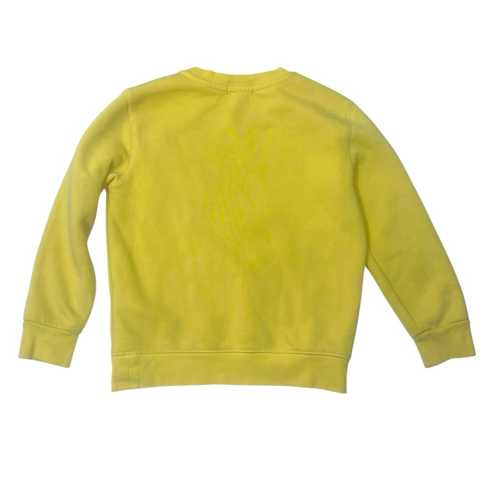 Polo Ralph Lauren Sweatshirt Boys Size 5 Yellow Fleece Polo Bear Crewneck Preppy - Picture 2 of 8